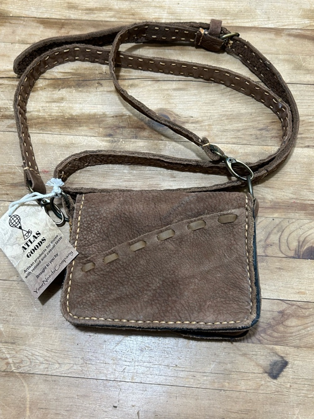 Handmade Buffalo Leather Mini Crossbody - Picture 6 of 9
